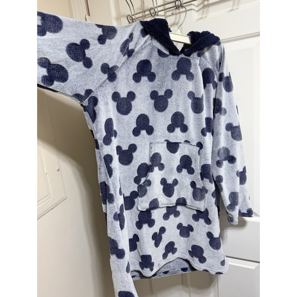 Disney Mickey Mouse Fleece Lounge Hoodie Dress Size Xl Plush Pajamaโ Nightgown